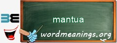 WordMeaning blackboard for mantua